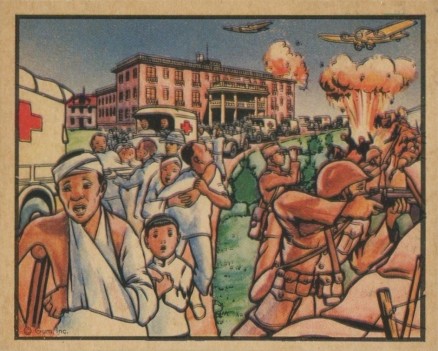 1938 Horrors of War Sanatarium Evacuates To Patients Under Fire #36 Non-Sports Card