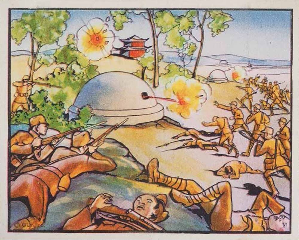 1938 Horrors of War Japs Drive Against Chinese Pill Boxes #172 Non-Sports Card