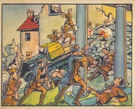1938 Horrors of War Rebels Brave Machine Guns At Lerida #186 Non-Sports Card