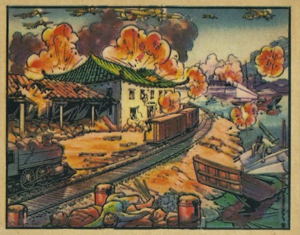 1938 Horrors of War Yintak...The Most Bombed Spot On Earth #219 Non-Sports Card