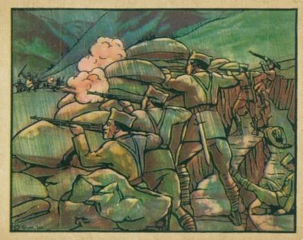 1938 Horrors of War Loyalists Attach Hillside Trenches In Rain #232 Non-Sports Card
