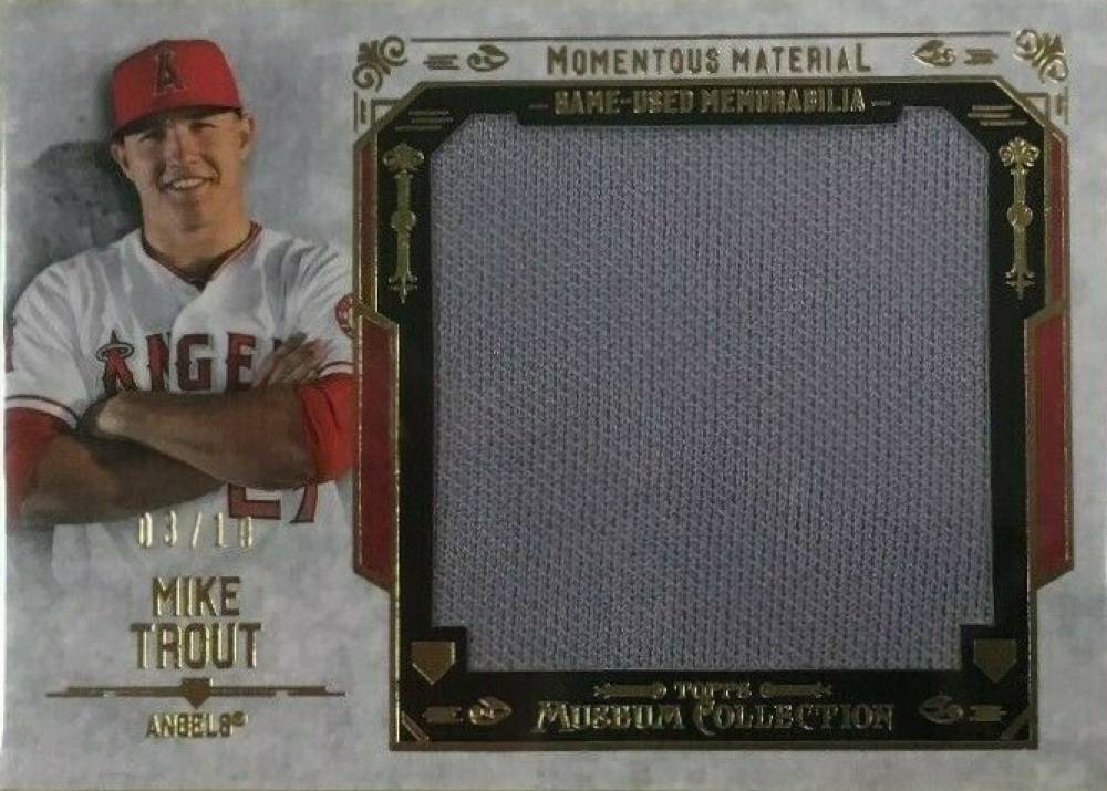 2015 Topps Museum Collection Momentous Material Jumbo Relics Mike Trout #MTT Baseball Card
