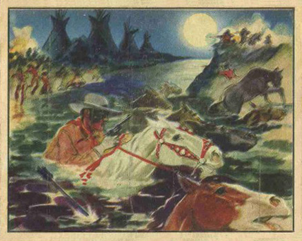 1940 Gum Inc. Lone Ranger Storming The Indian Camp By Night #42 Non-Sports Card