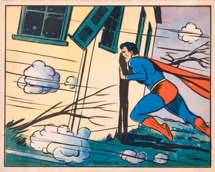 1940 Superman Battling The Hurricane #57 Non-Sports Card