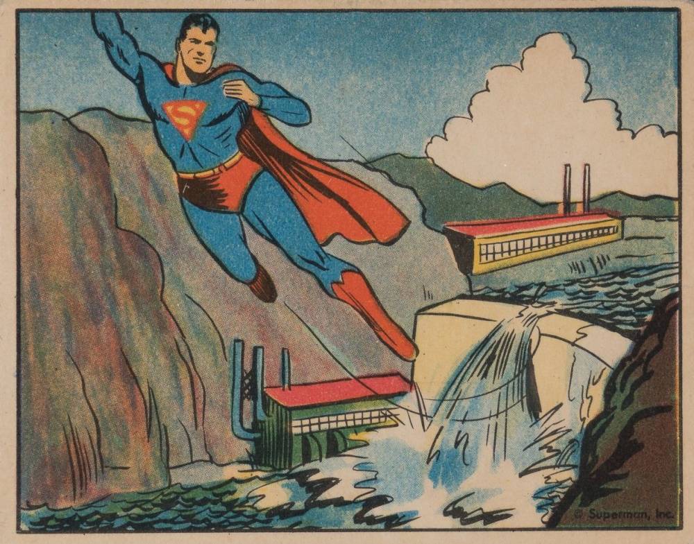 1940 Superman Danger At The Dam #66 Non-Sports Card
