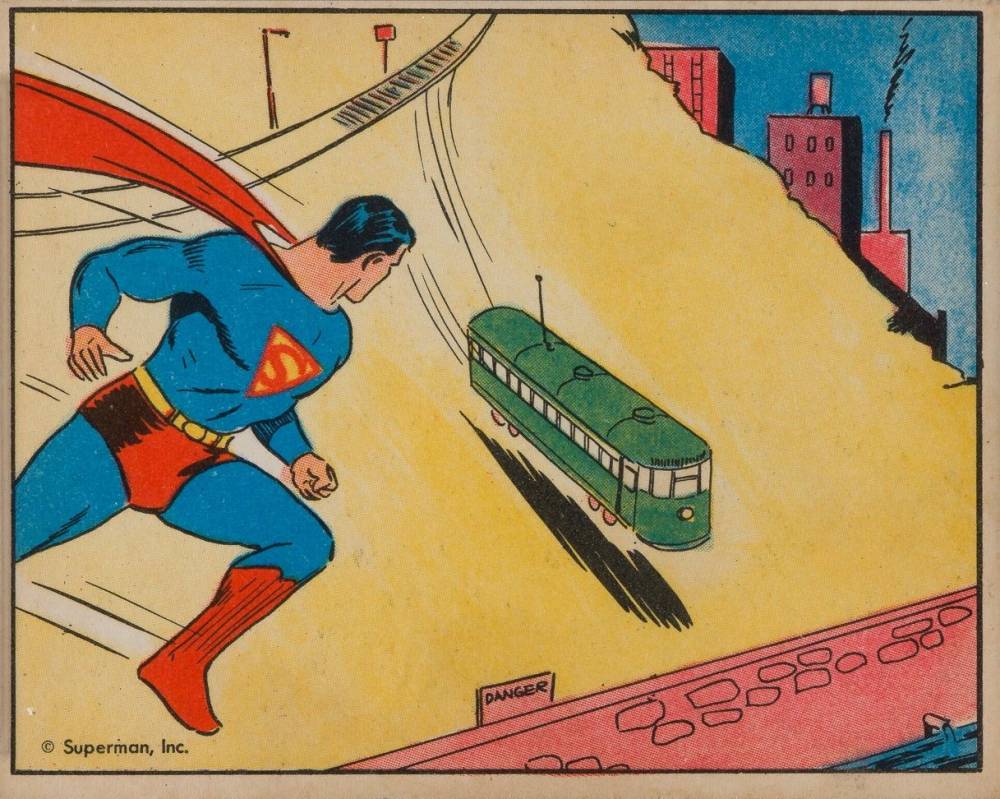 1940 Superman The Runaway Trolley Car #65 Non-Sports Card