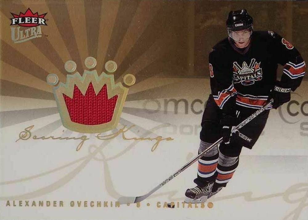 2005 Ultra Scoring Kings Jerseys Alexander Ovechkin #SKJAO Hockey Card