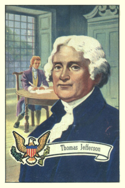 1952 Bowman U.S. Presidents Thomas Jefferson #5 Non-Sports Card