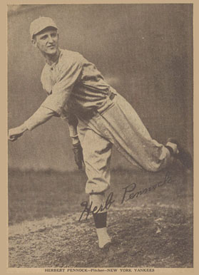 1930 Strip Card Herbert Pennock # Baseball Card