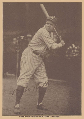 1930 Strip Card Babe Ruth # Baseball Card