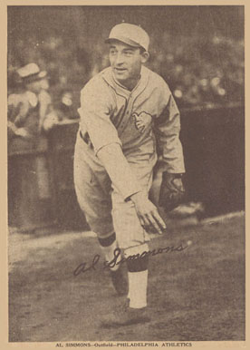 1930 Strip Card Al Simmons # Baseball Card