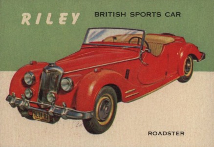 1954 World On Wheels Riley British Sports Car Roadster #127 Non-Sports Card