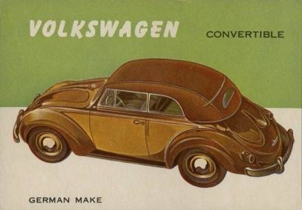 1954 World On Wheels Volkswagon Convertible #130 Non-Sports Card