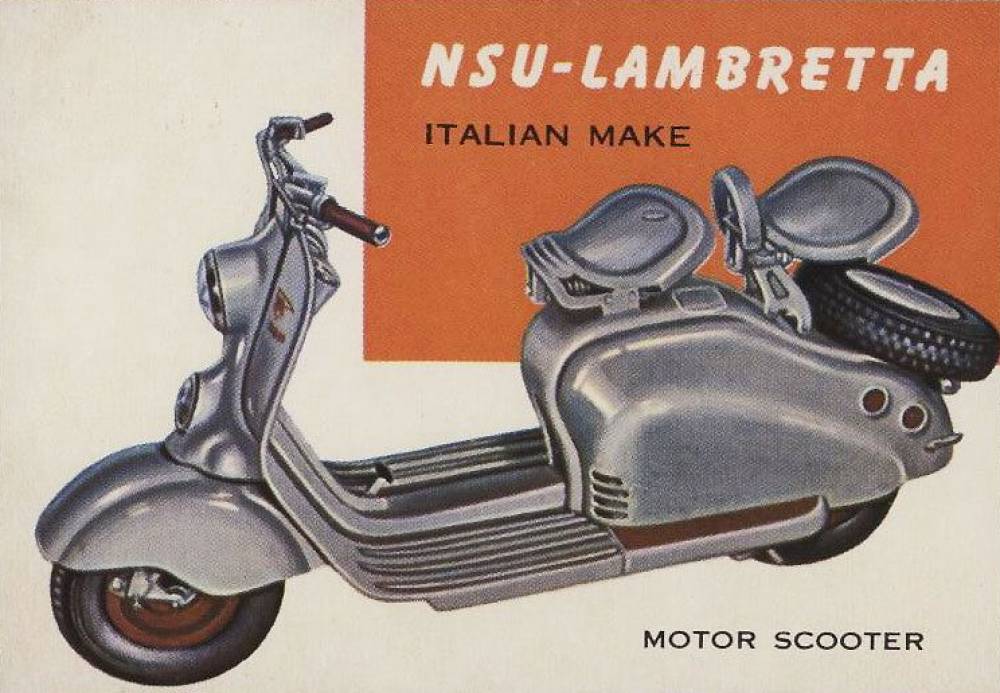 1954 World On Wheels Nsu-Lambretta #143 Non-Sports Card