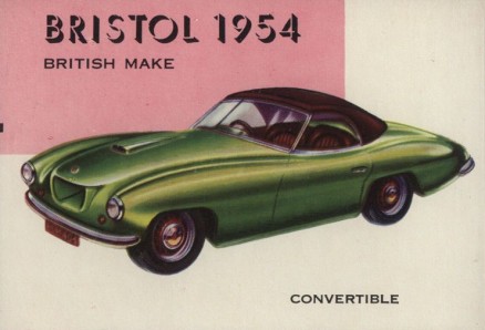 1954 World On Wheels Bristol 1954 British Make Convertible #168 Non-Sports Card