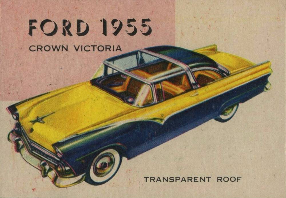 1954 World On Wheels Ford 1955 Crown Victoria Transparent Roof #180 Non-Sports Card
