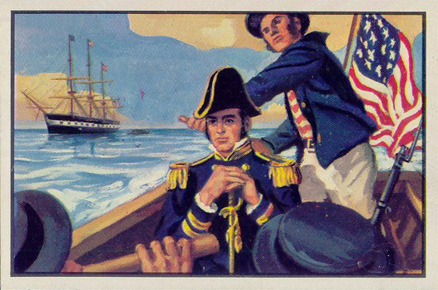1954 Bowman U.S. Navy Victories Naval Forces Take Monterey #13 Non-Sports Card