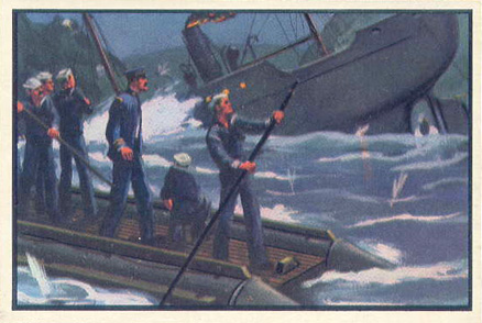 1954 Bowman U.S. Navy Victories Hobson Sinks Ship #40 Non-Sports Card