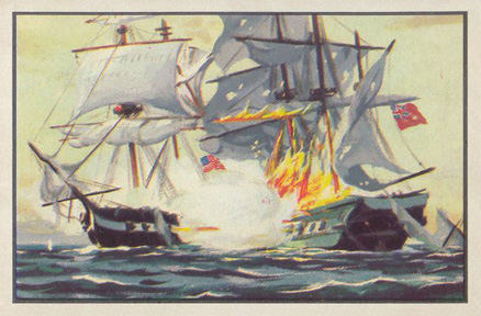 1954 Bowman U.S. Navy Victories Naval Battle On Lake Champlain #44 Non-Sports Card