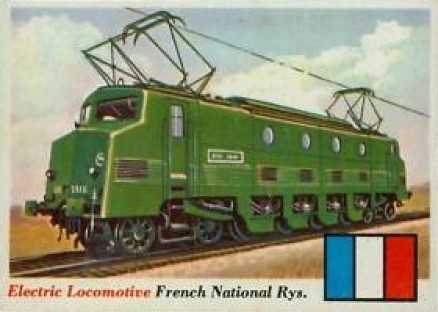 1955 Topps Rails & Sails Electric Locomotive #7 Non-Sports Card