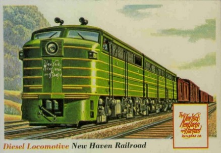1955 Topps Rails & Sails Diesel Locomotive #52 Non-Sports Card