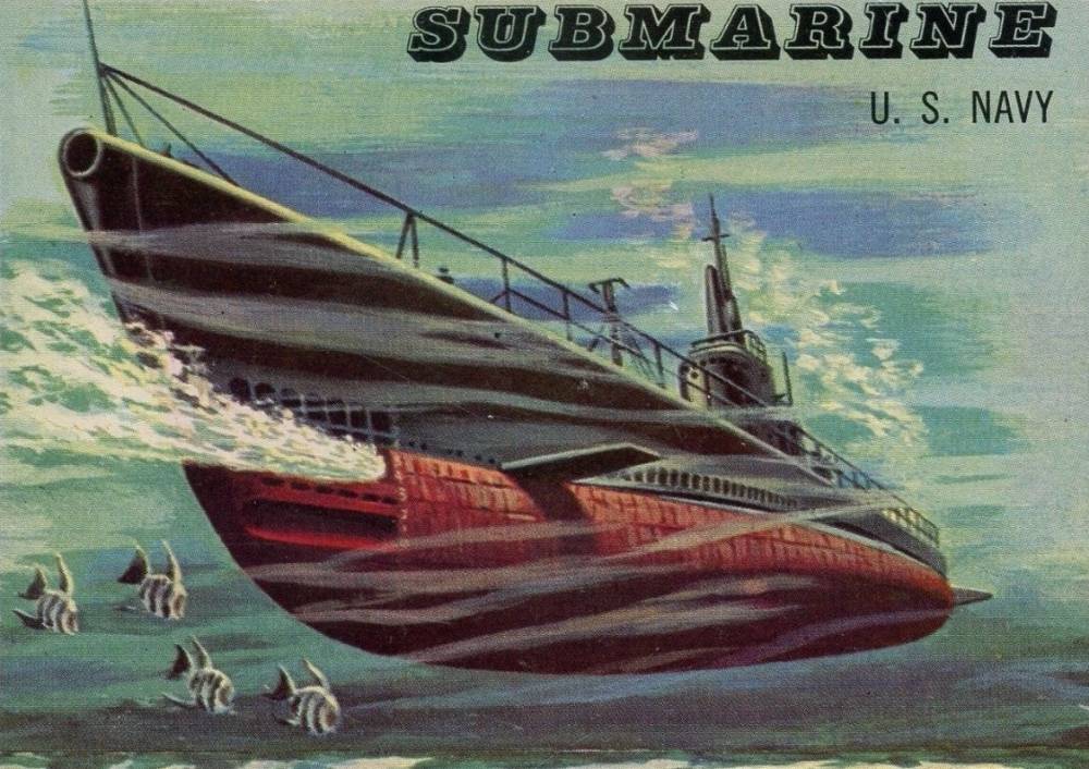 1955 Topps Rails & Sails Submarine #154 Non-Sports Card