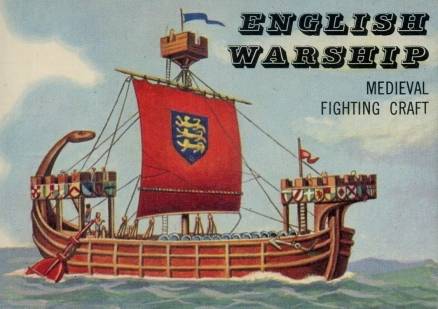 1955 Topps Rails & Sails English Warship #197 Non-Sports Card