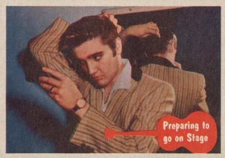 1956 Elvis Presley Preparing to go on Stage #45 Non-Sports Card