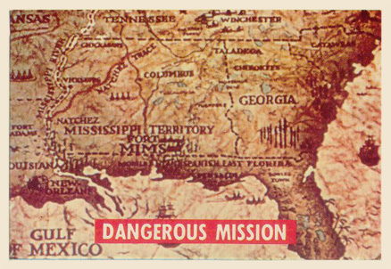 1956 Davy Crockett Green Back Dangerous Mission #2A Non-Sports Card
