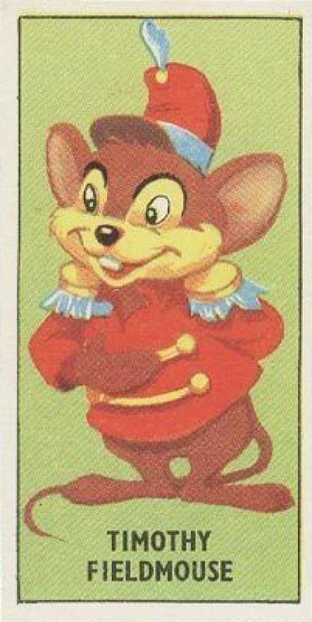 1957 Barratt-Walt Disney Characters 2nd Series Timothy Fieldmouse #25 Non-Sports Card