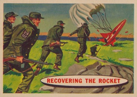 1957 Target: Moon Recovering The Rocket #4 Non-Sports Card