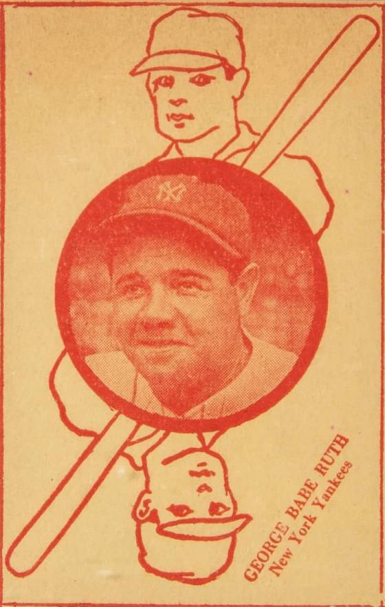 1927 Strip Card Babe Ruth # Baseball Card