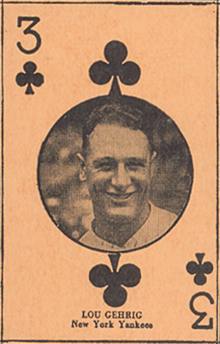 1927 Strip Card Lou Gehrig # Baseball Card