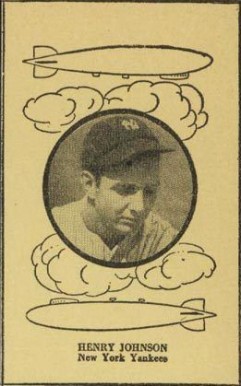 1927 Strip Card Henry Johnson # Baseball Card