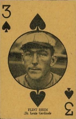 1927 Strip Card Flint Rhem # Baseball Card