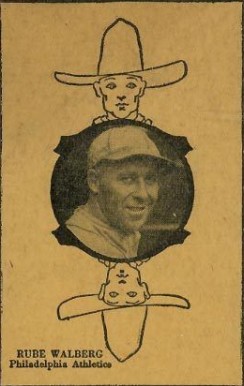 1927 Strip Card Rube Walberg # Baseball Card