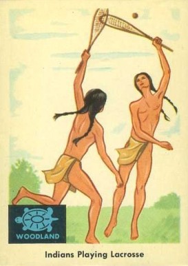 1959 Indian Trading Card Indians Playing Lacrosse #27 Non-Sports Card
