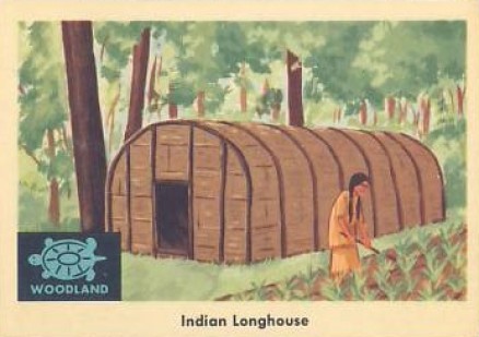 1959 Indian Trading Card Indian Longhouse #30 Non-Sports Card
