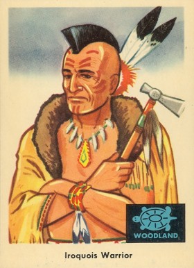 1959 Indian Trading Card Iriquois Warrior #34 Non-Sports Card