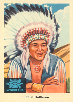 1959 Indian Trading Card Chief Halftown #40 Non-Sports Card