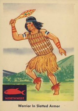 1959 Indian Trading Card Warrior In Slatted Armor #47 Non-Sports Card