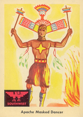 1959 Indian Trading Card Apache Masked Dancer #51 Non-Sports Card