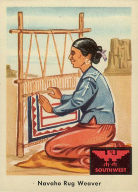 1959 Indian Trading Card Navaho Rug Weaver #61 Non-Sports Card