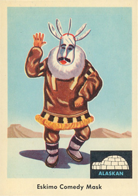 1959 Indian Trading Card Eskimo Comedy Mask #71 Non-Sports Card