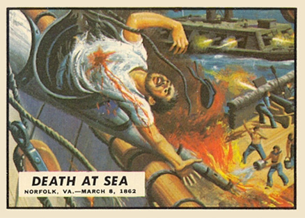 1962 Civil War News Death At Sea #7 Non-Sports Card