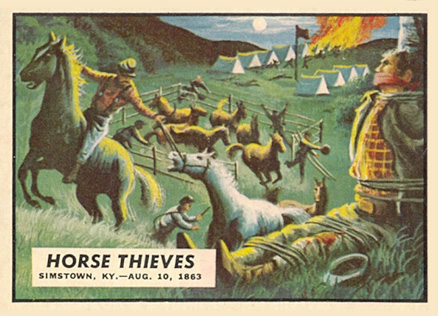 1962 Civil War News Horse Thieves #51 Non-Sports Card