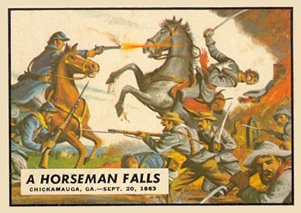1962 Civil War News A Horseman Falls #54 Non-Sports Card