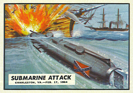 1962 Civil War News Submarine Attack #59 Non-Sports Card