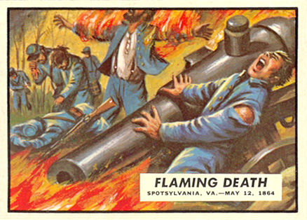1962 Civil War News Flaming Death #65 Non-Sports Card