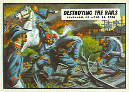 1962 Civil War News Destroying The Rails #82 Non-Sports Card